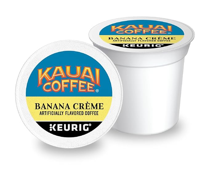 Kauai Coffee K-Cup Pods for Keurig Brewers – Arabica Coffee, 10% Hawaiian – Medium Roast, Banana