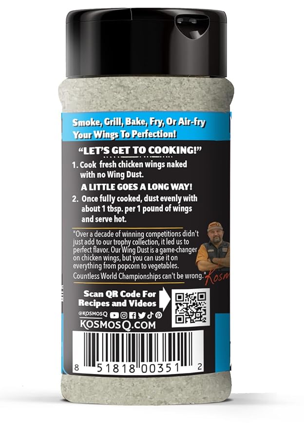 Kosmos Q Salt & Vinegar Seasoning Wing Dust, Salt & Vinegar Chicken Wing Seasoning For Chicken