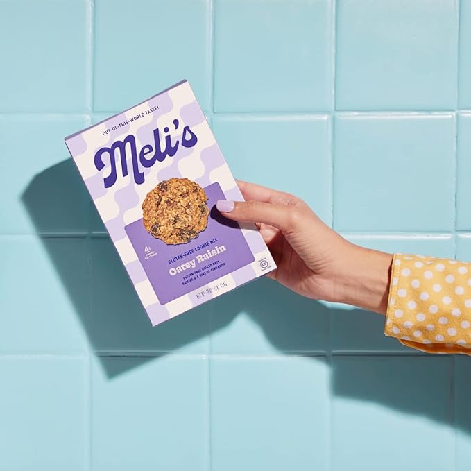 Meli?셲 Gluten Free Cookie Mix, Cookies Variety Pack - Chocolate Chip, Rainbow Chip & Oatey Raisin
