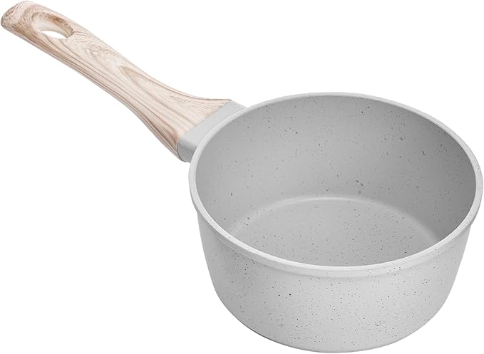 VEVOR 1.5 QT Saucepan, Nonstick Saucepan with Tempered Glass Lid, Multipurpose Cooking Sauce Pot