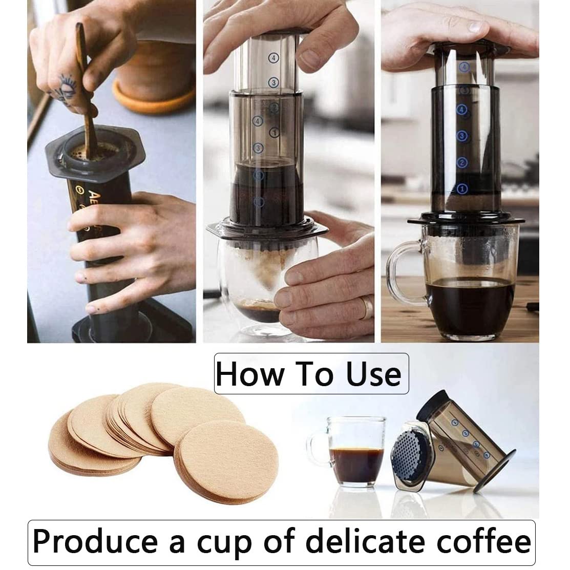 Replacement Paper Filter Laicky 800 Count Aeropress Coffee Filters 2.5 Inch