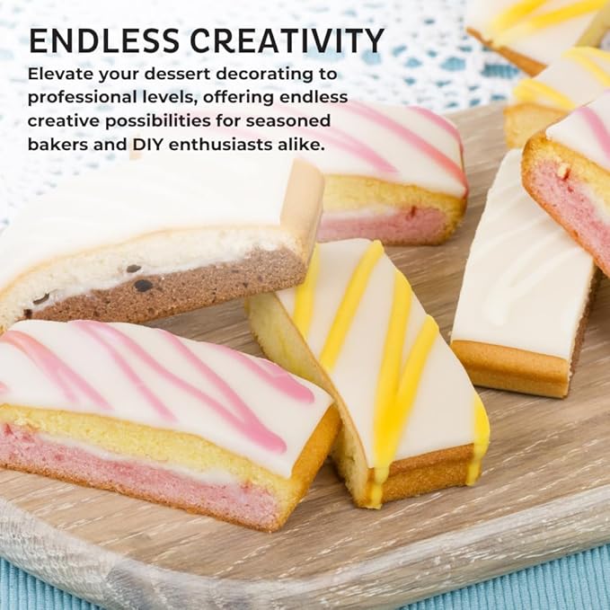 Vanilla-Flavored Cake Drizzle by Chefmaster, Edible Cake Drip Frosting for Decorating, Drip for