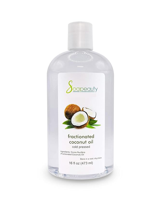 Soapeauty FRACTIONATED COCONUT OIL Cold Pressed Refined | 100% Natural Available in Bulk | Carrier