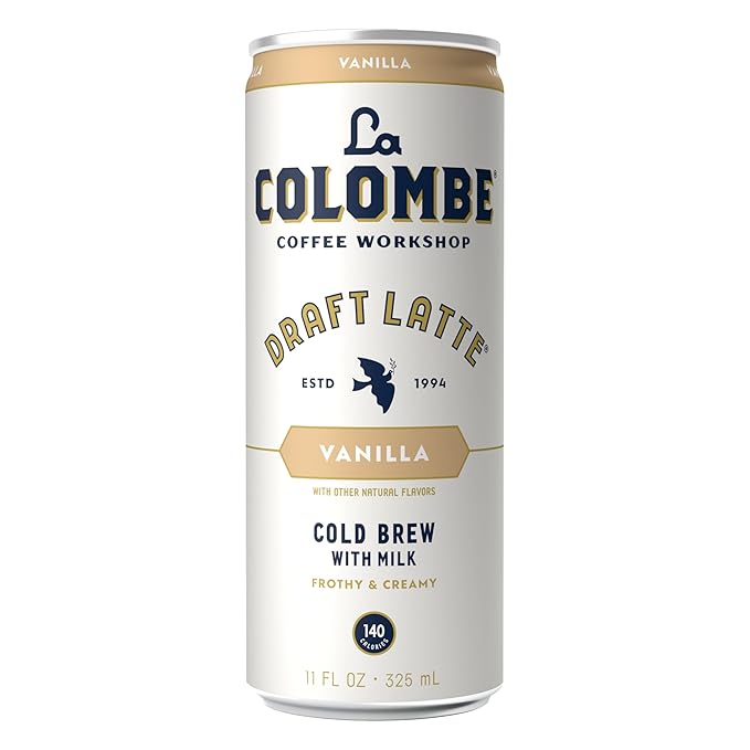 La Colombe Coffee, Vanilla Draft Latte, 11 fl oz Cans (Pack of 12), Coffeehouse Quality Cold Brew