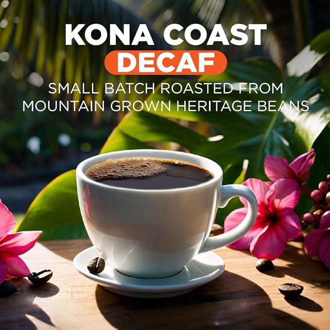 Maud's Decaf Kona Coffee Pods, 18 ct, Decaffeinated Medium Roast Coffee in Recyclable Single Serve