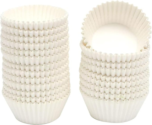 qiqee 600pcs White Cupcake Liners Muffin Linner No Smell, Food Grade Baking Cups竊늆tandard