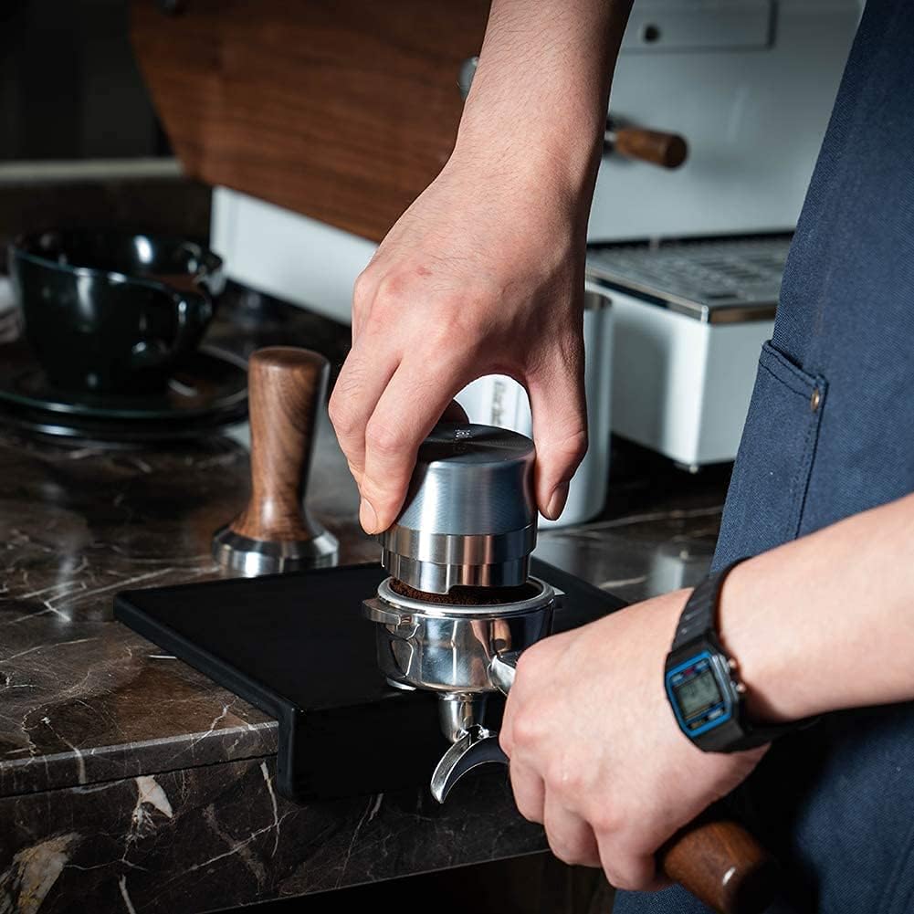 watchget Espresso Tamping Mat,Silicone Portafilter Pad for Counter