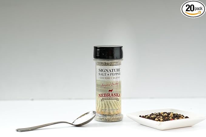 Nebraska Star Beef Salt + Pepper Seasoning, 5 oz - Perfect for Steak and Beef Dishes