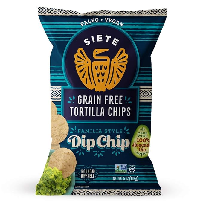 Siete Tortilla Chips | Grain free | Gluten Free Chips | Paleo & Vegan Snacks | Non GMO | Dip Chip
