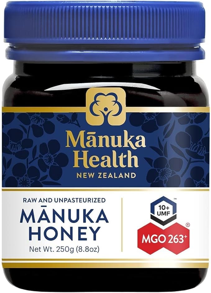 Manuka Health UMF 10+/MGO 263+ Manuka Honey (250g/8.8oz), Superfood, Authentic Raw Honey from New