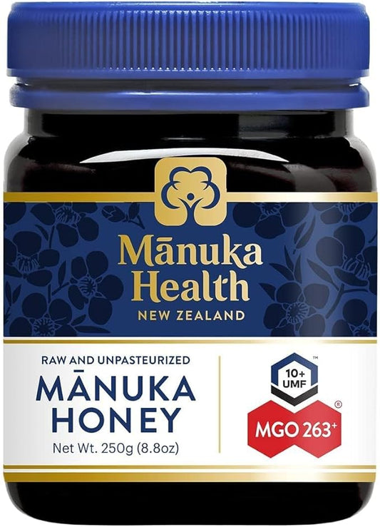 Manuka Health UMF 10+/MGO 263+ Manuka Honey (250g/8.8oz), Superfood, Authentic Raw Honey from New
