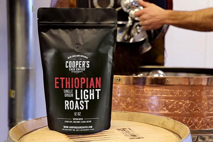 Ethiopian Bold Light Roast Coffee, Gourmet Single-Origin Coffee Beans from Ethiopia, Whole Bean