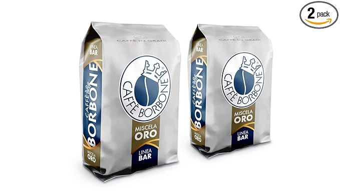 Caffe Borbone Whole Bean Coffee, Medium-Dark Roast, Gold Blend, Authentic Italian Coffee, 2.2 lb