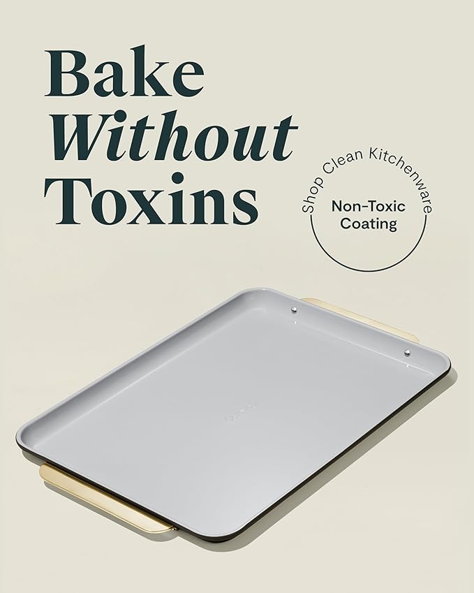 Caraway Non-Stick Ceramic Baking Sheet - Naturally Slick Ceramic Coating - Non-Toxic, PTFE & PFOA