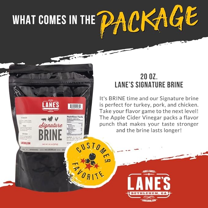 Lanes Signature Brine, Large Turkey Brine Seasoning Enough Brine for 2 Soaks, 100% Natural, No