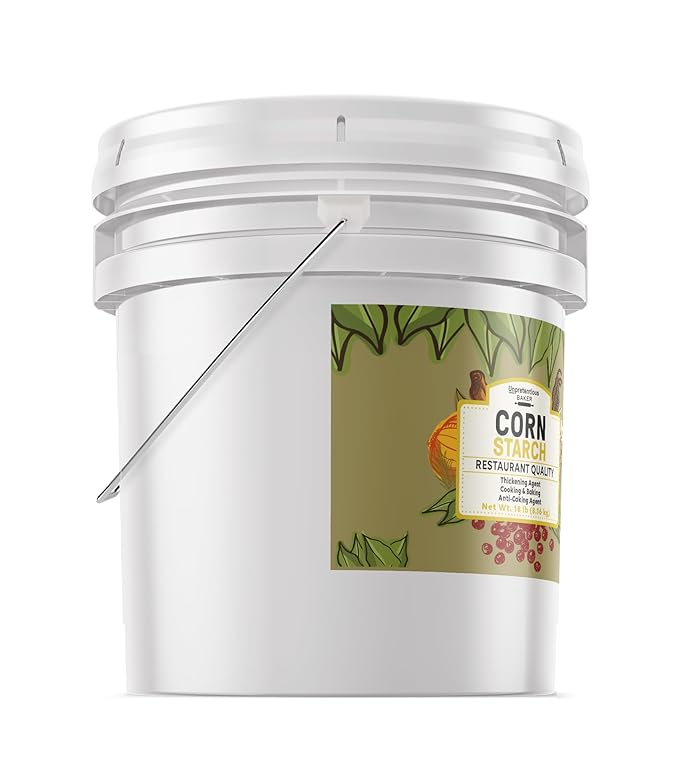 Corn Starch By Unpretentious Baker, Resealable Bucket, Thickening Agent, For Bulk Baking & Cleaning