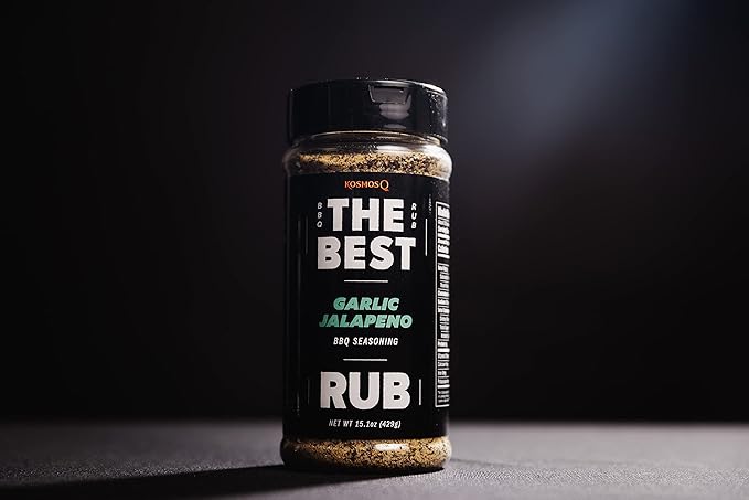 Kosmos Q The Best Garlic Jalapeno Rub, Garlic Jalapeno Pepper Seasoning & BBQ Dry Rub For Chicken