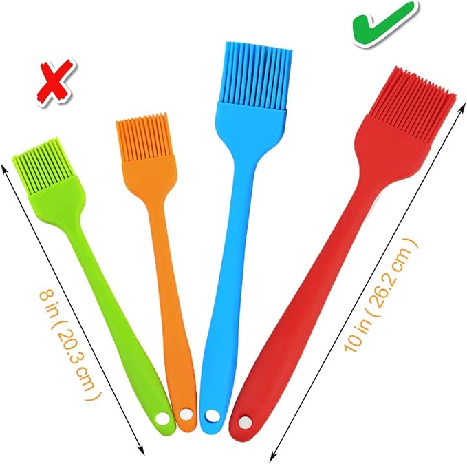10" Silicone Pastry Basting BIG SIZE Brushes Heat Resistant BPA Free for BBQ Grill Barbecue &