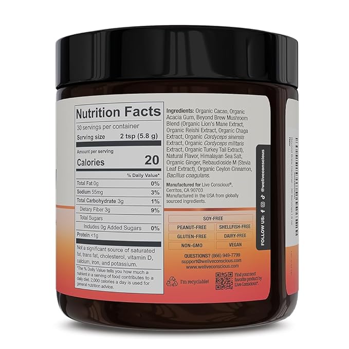 Beyond Brew Caramel Macchiato Coffee Alternative - Low Caffeine Superfood - Powerful Mushroom