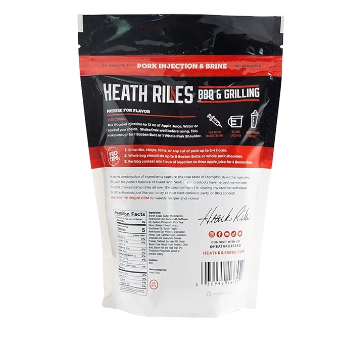 Pork Injection & Brine, Heath Riles Meat Injector, Award Winning Pork Injector & Brine, Made in the