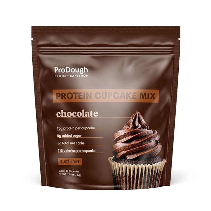 ProDough High Protein- Gluten Free Cupcake Mix, Low Carb, 13g of Protein per Cupcake, No Added