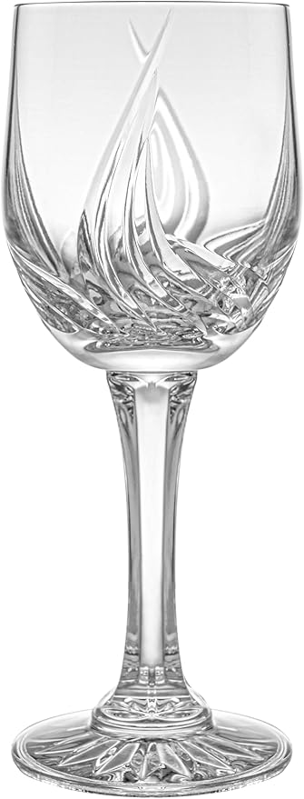 Barski Wine - Glass - Cordial - Sherry - Set of 6 - Glasses - Crystal - Hand Cut - Stemmed - 4.5