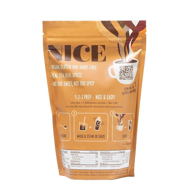 Two Leaves and a Bud Chai Tea Latte Mix, Chai Powdered Tea Mix, Serve Hot or Cold | 1 Resealable