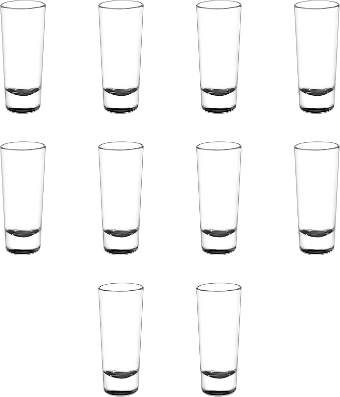 DISCOUNT PROMOS Cordial Shooter Shot Glasses 2 oz. Set of 10, Bulk Pack - Great for Birthdays