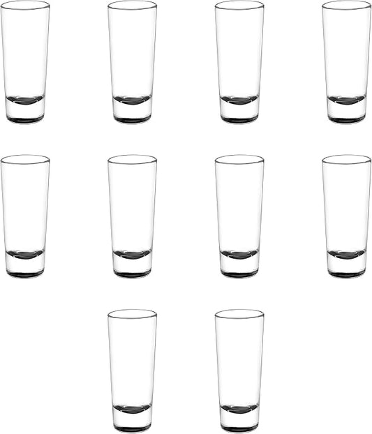 DISCOUNT PROMOS Cordial Shooter Shot Glasses 2 oz. Set of 10, Bulk Pack - Great for Birthdays