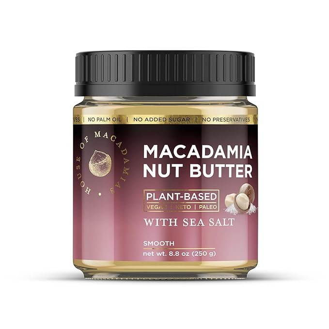 House of Macadamias Macadamia Nut Butter with Sea Salt - 8.8oz - No Added Sugar, No Palm Oil
