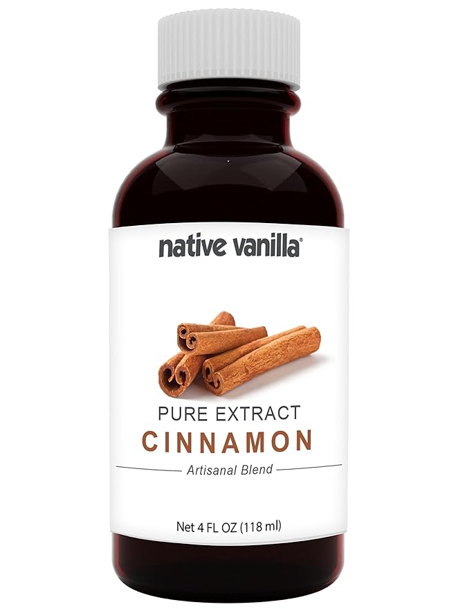 Native Vanilla - Pure Cinnamon Extract - 4 Fl Oz - Pure Flavors and Extracts - Perfect for Cooking