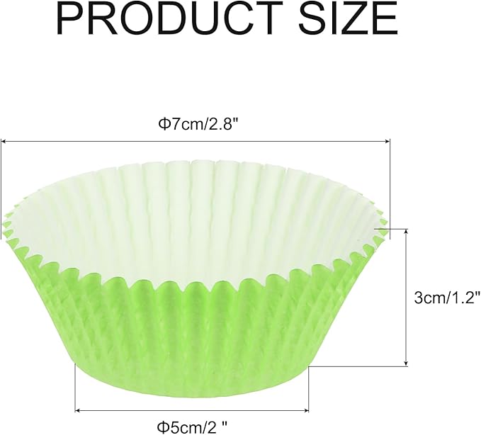 uxcell 100 Pcs Cupcake Liners, Muffins Paper Baking Cups Wrappers Standard Greaseproof for Baking