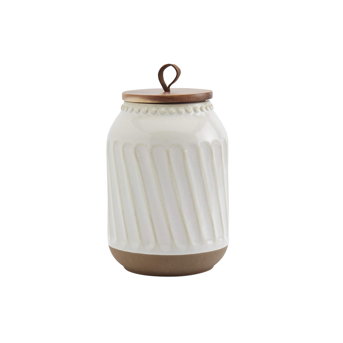 TTU Tabletops Gallery Ceramic Canister Collection- Stoneware Designed Kitchen Storage Embossed