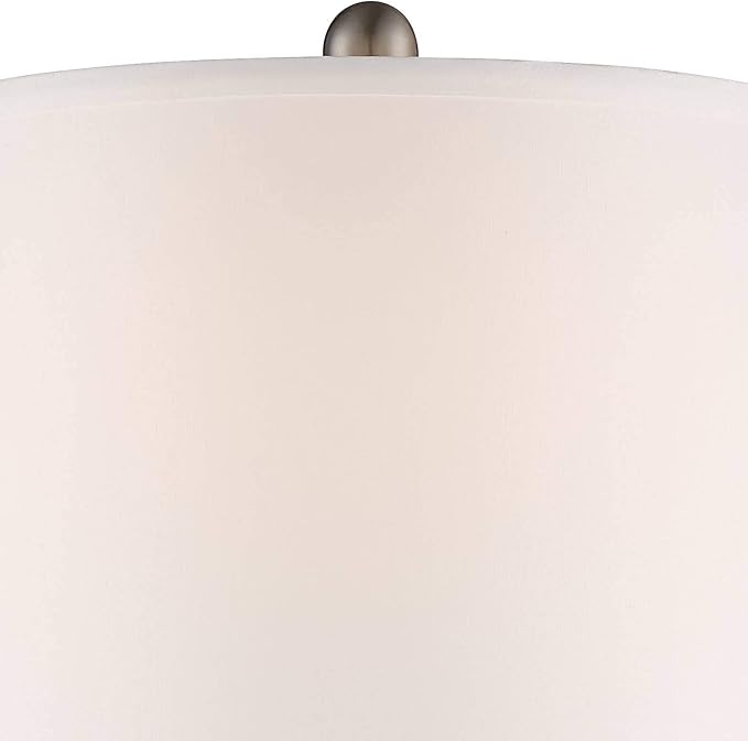 Regency Hill Arden 25" High Modern Table Lamps Set of 2 Table Top Dimmer Silver Brushed Nickel
