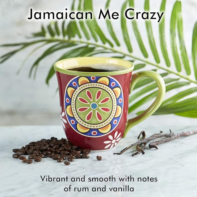 Door County Coffee, Jamaican Me Crazy, Rum & Vanilla Flavored Coffee, Medium Roast, Ground Coffee