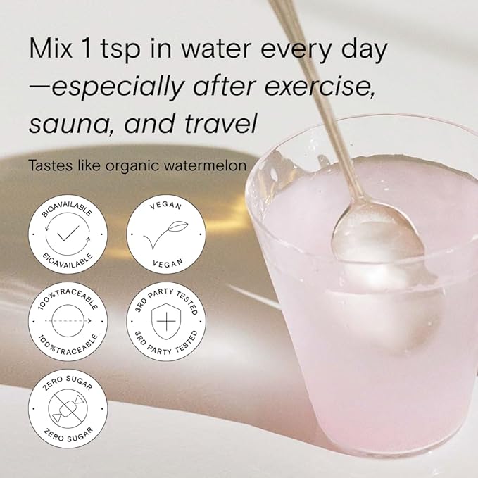 Moon Juice - Mini Dew Electrolytes Powder - Watermelon (30 Servings) - 2in1 Electrolytes & Minerals