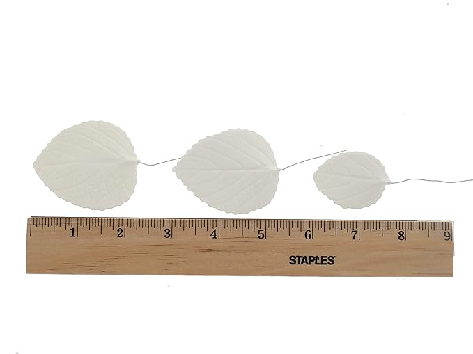 Global Sugar Art Hydrangea Leaves Sugar Cake Flowers White Mix of Large Medium and Small, 15 Count