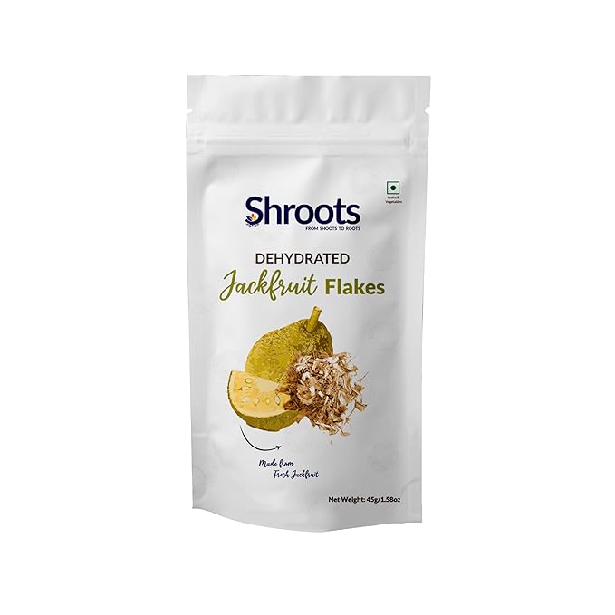 SHROOTS Dehydrated Jackfruit Flakes Pure Vegetarian Gluten-Free No Added Salt Easy Cooking