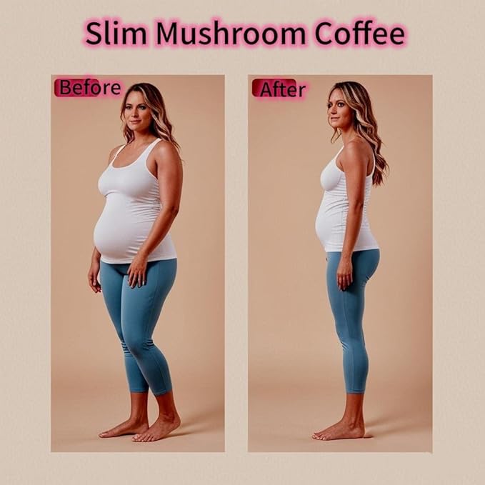 B BEWORTHS Mushroom Coffee, Slim Mushrooms Coffee Powder with Ashwagandha, Prebiotics, L-theanine