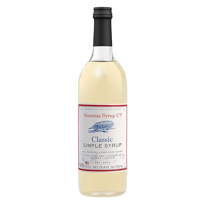 Sonoma Syrup Co. Classic Simple Syrup 25.4 fl oz | for Coffee, Cocktails, and Cooking | Hand