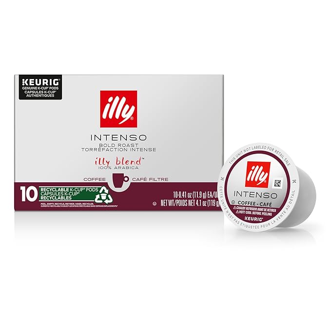 illy Coffee, Dark Roast, K-Cup for Keurig, 100% Arabica Bean Signature Italian Blend, Premium