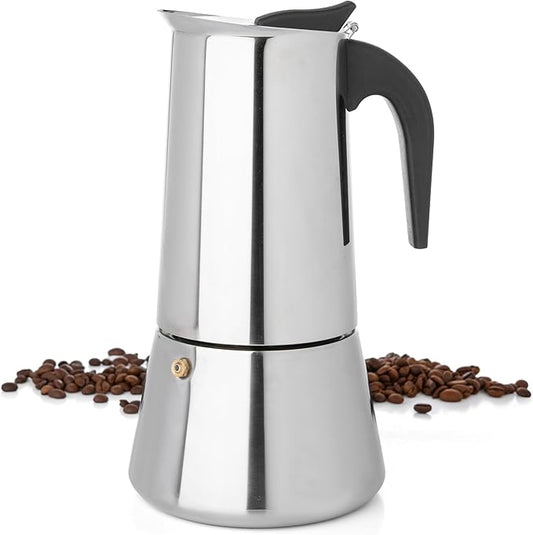 Mixpresso 12 Cup Greca Stovetop Espresso Pot 600ml/20oz, Moka Pot with Coffee Percolator Design