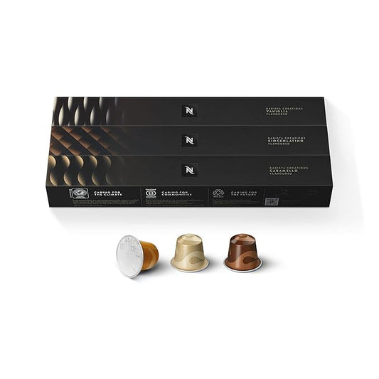 Nespresso Capsules Original Line, Barista Flavored Pack, Medium Roast Espresso Coffee, 30 Count