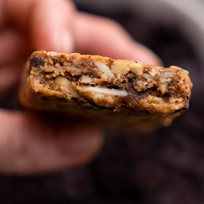 Taos Bakes - Snack Bars - Dark Chocolate Almond + Sea Salt - Protein Bars - 8g of Protein, High