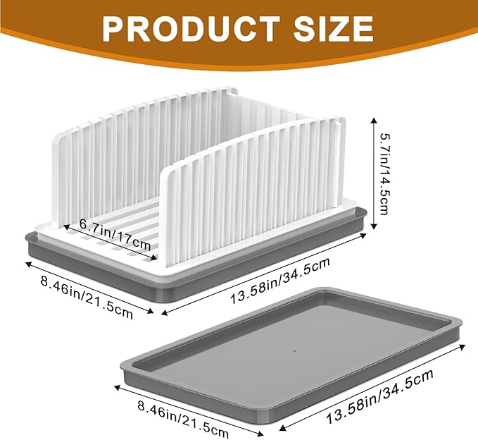 New Upgrade Bread Slicer for Homemade Bread, Bread Slicing Guide Adjustable Width, Foldable and