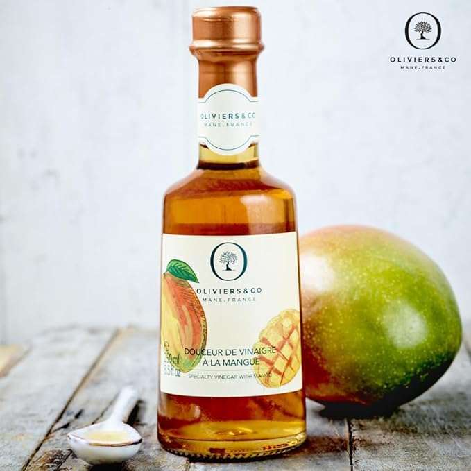 Mango Vinegar by Oliviers&Co | Sweet & Fruity Gourmet Vinegar from Italy | Ideal for Salad