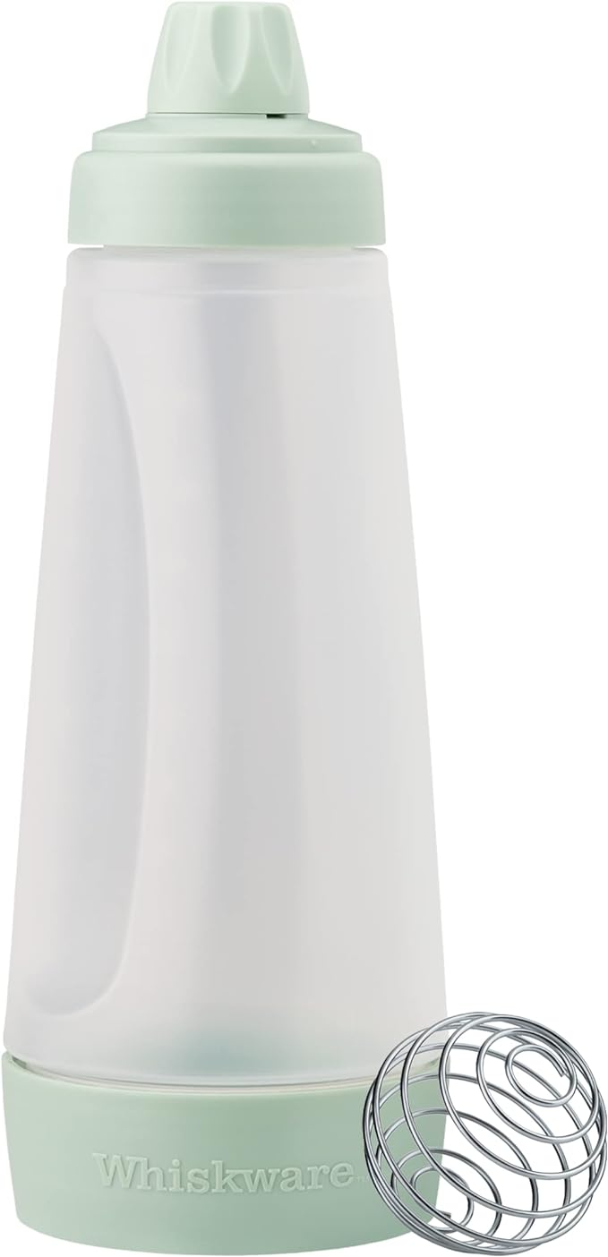 Whiskware Pancake Bottle, Batter Dispenser and Mixer with BlenderBall Wire Whisk, Durable, No-Mess