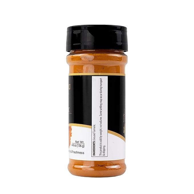 GranAroma Ground Turmeric, Earthy Flavor, Essential Spice for Cooking (4.8 Ounce)