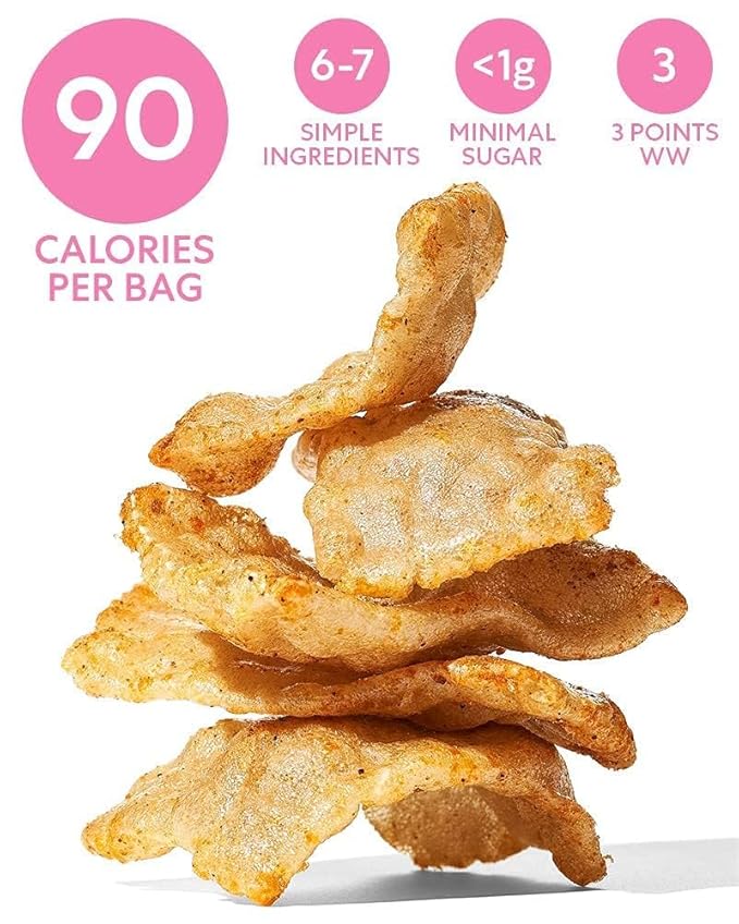 SNACKLINS Plant Based Crisps BARBEQUE - Only 90 Calories Per Bag, Gluten Free, Grain Free, 100%