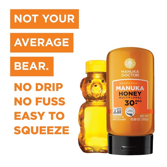 MANUKA DOCTOR - MGO 30+ SQUEEZY Manuka Honey Multifloral, 100% Pure New Zealand Honey. Certified.